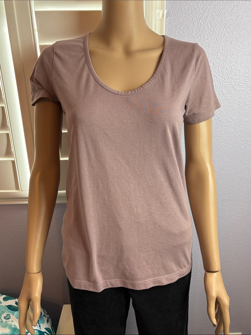 ASOS Short Sleeve Scoop Neck Tee - Mauve